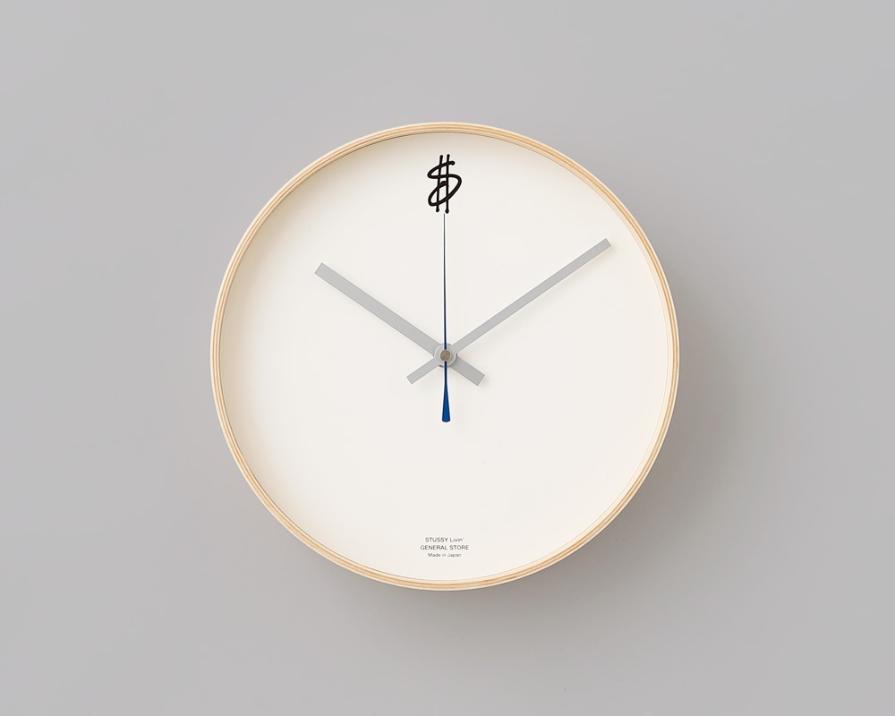 STUSSY Livin' General Store | “Time is money” Wall Clock by SAITO