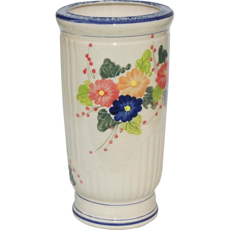 陶器傘立て 花柄マルチカラー U-50SB | 傘・傘立て | 通販パーク本店