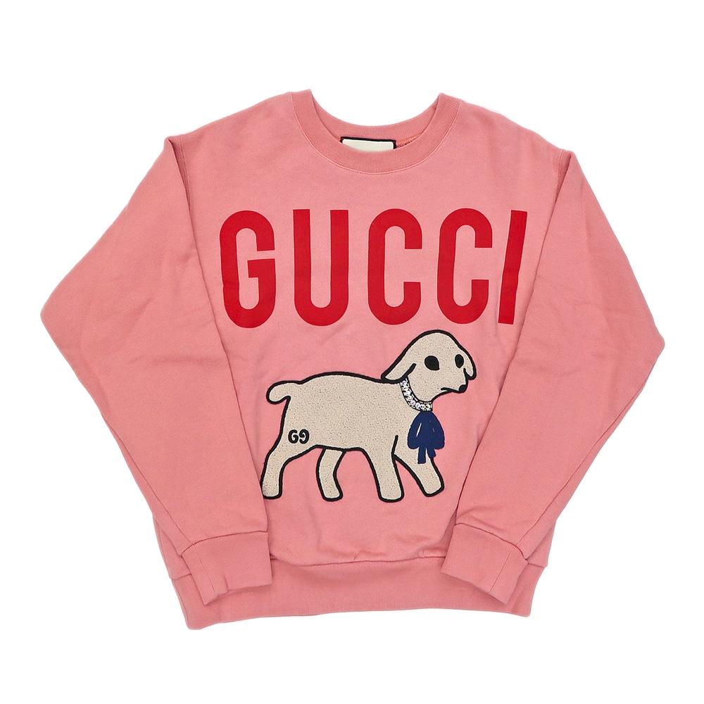 名東】【GUCCI】グッチ スウェット ドッグ ラインストーン付 XSサイズ