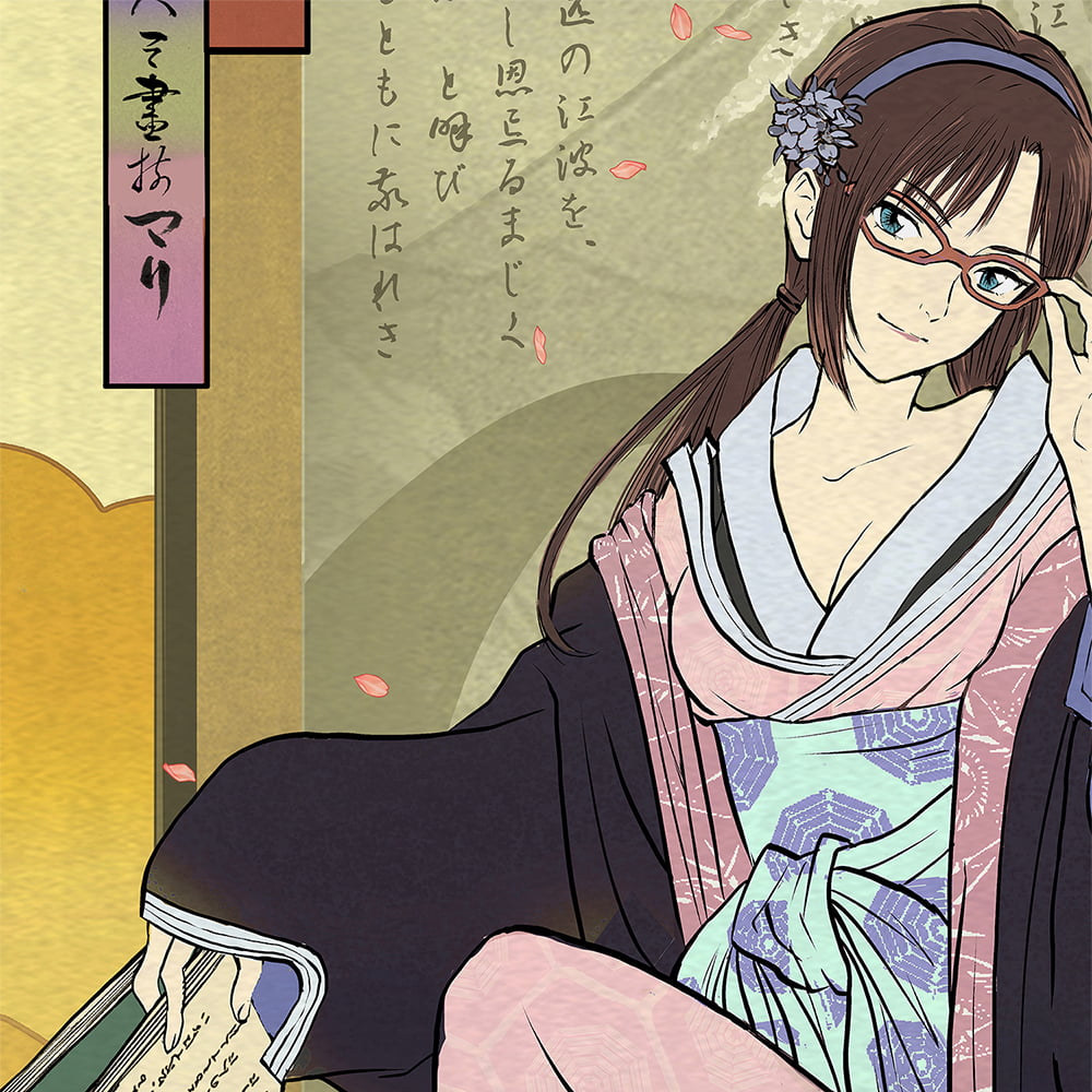 エヴァ浮世絵「箱根八里美人三画揃 マリ」｜浮世絵工房