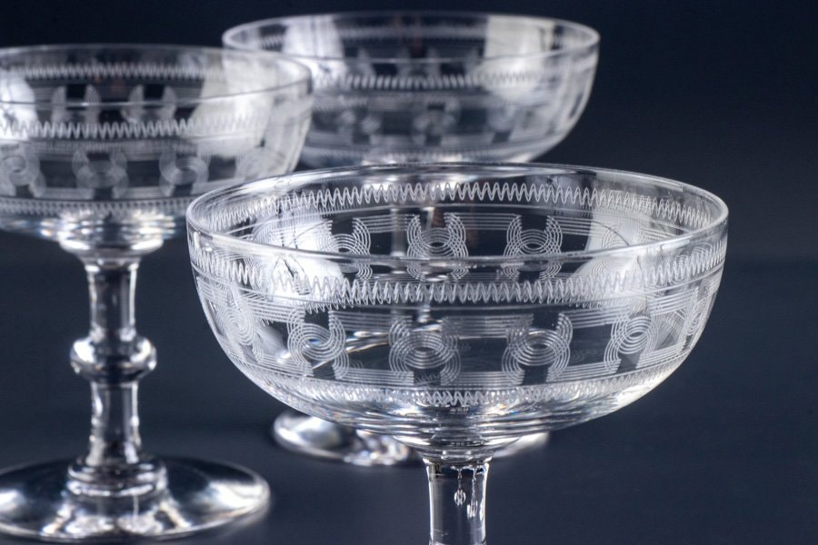 Baccarat】 オールドバカラ グレッグ シャンパングラス 4客 16835