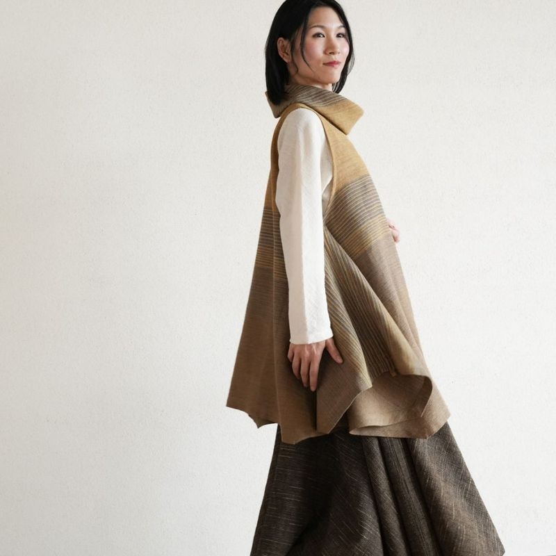 うさとの服 usaato ヘンプ100 輪っかストール 巻きスカート新品同様