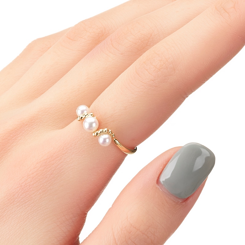 K18 パール リング（加藤タキさんからオードリー・ヘプバーンさんへ贈