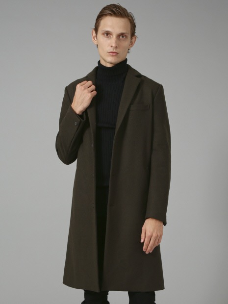 5351POUR LES HOMMES「スーパー100's フランネルチェスターコート