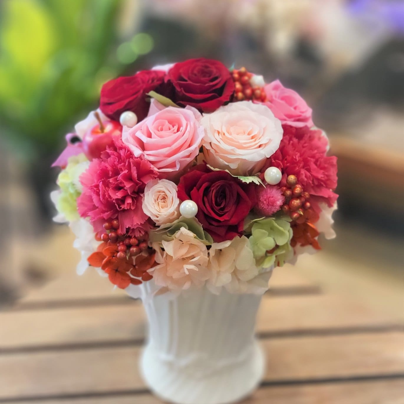 プリザーブドフラワー】ピンク&レッド系 | ❰ GIFT ❱,プリザード