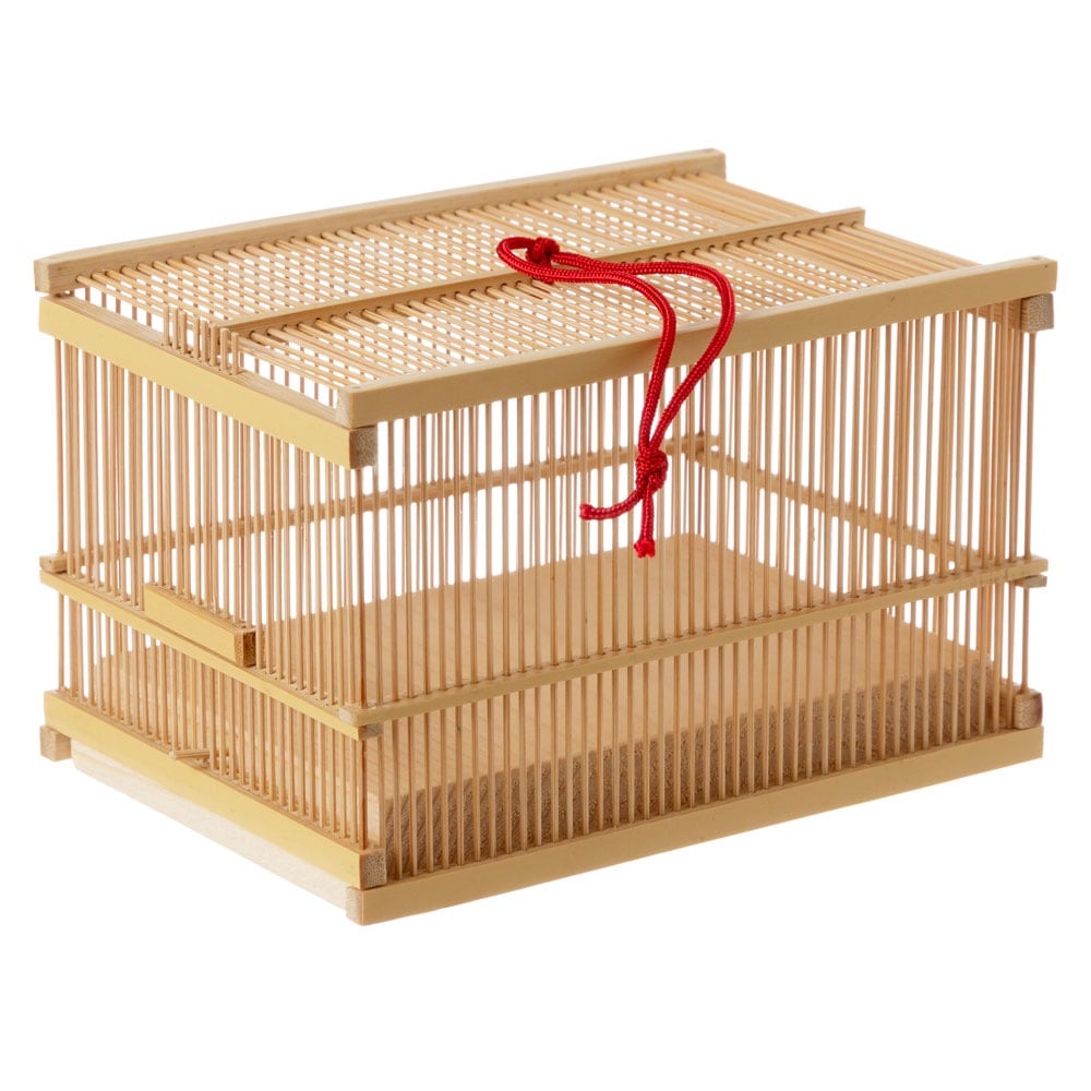 駿河竹千筋細工 虫篭 中（古代） 静岡県伝統工芸品 久保田正嘉 作