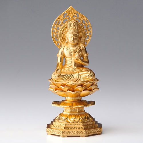 江戸 仏教美術 佛師聖峰造彩色木彫虚空蔵菩薩立像 共箱