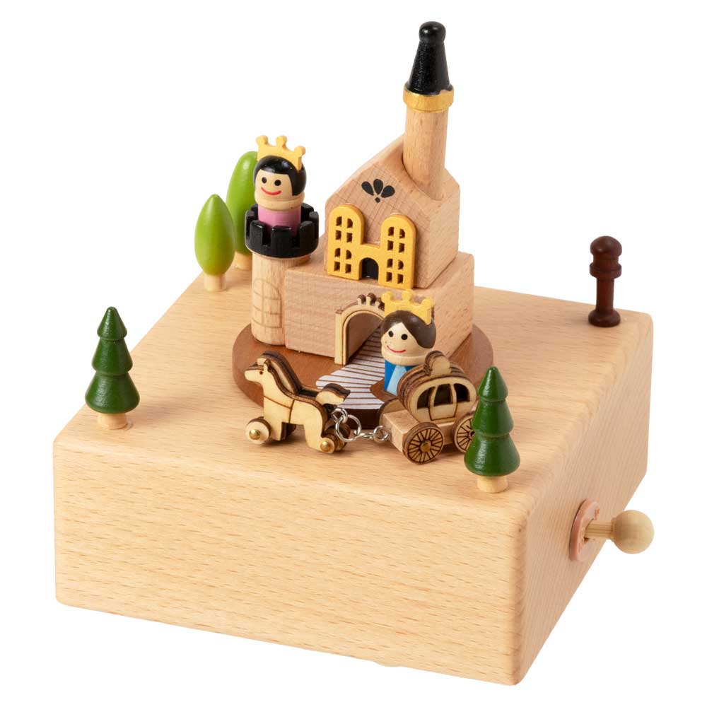 汽車が走る木製オルゴール ヤシの木洞窟 ブナ材 曲目：君をのせて