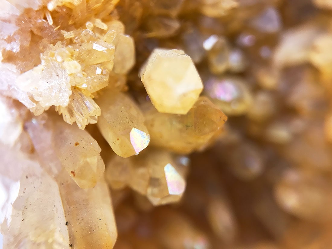 福島県蛍鉱山産 水晶クラスター (ゴールデンヒーラー)