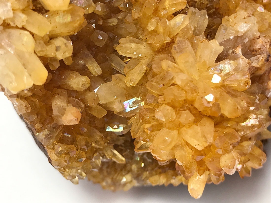 福島県蛍鉱山産 水晶クラスター (ゴールデンヒーラー)