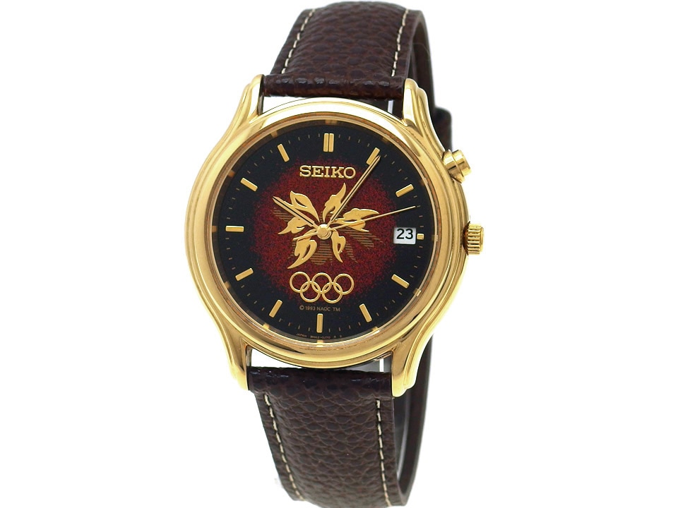 セイコー 長野オリンピック記念 5M42-0F60 漆モデル キネティック 1998