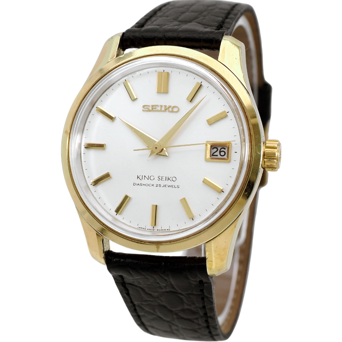 キングセイコー 4402-8000 金メッキ 44KSデイト 前期型 盾メダリオン