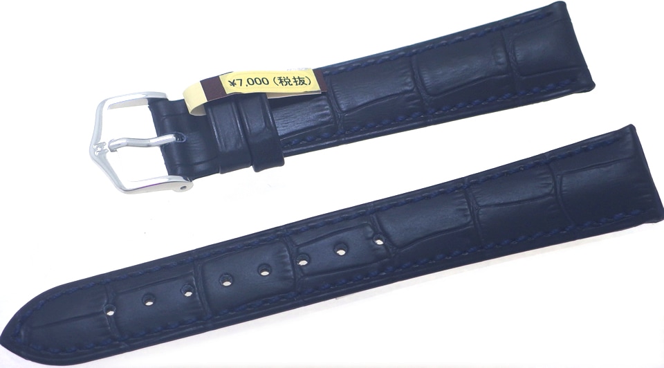 ヒルシュ】 DUKE（デューク） ダークブルー カーフレザー アリゲーター