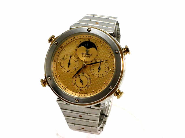 セイコー クォーツクロノグラフ トリプルカレンダー ムーンフェイズ