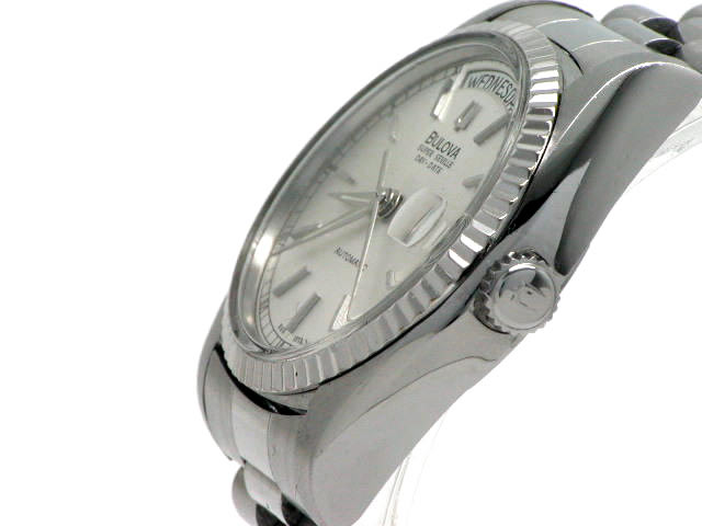 ブローバ スーパーセビル デイデイト 自動巻 リーフ針 OH済 USED