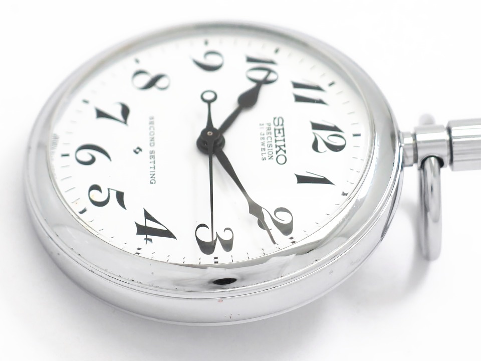 セイコー プレシジョン 懐中時計 6110-0010 Cal.6110A 21石 手巻 OH済