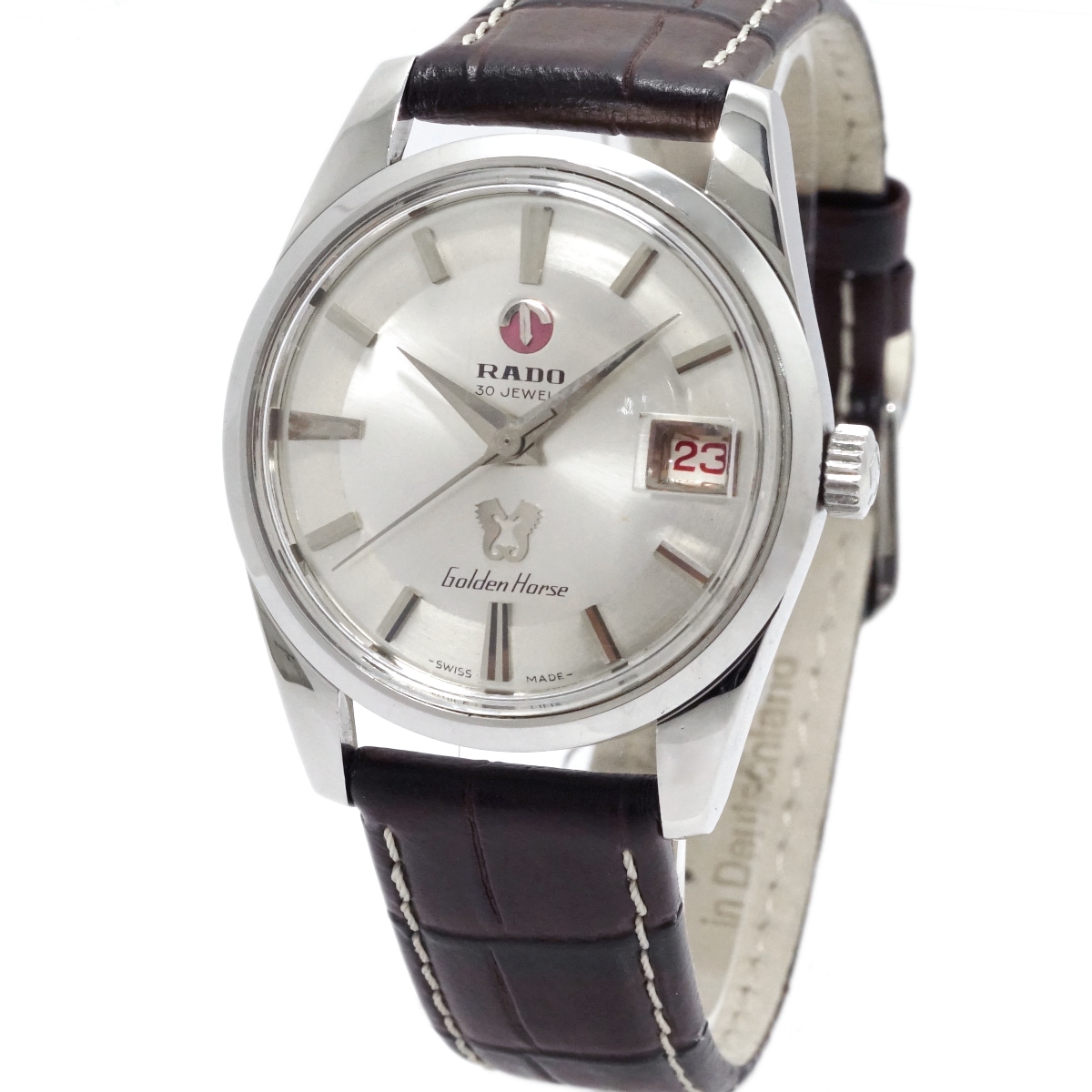 ラドー ゴールデンホース 11675/1 純正風防 純正リューズ 30石 自動巻