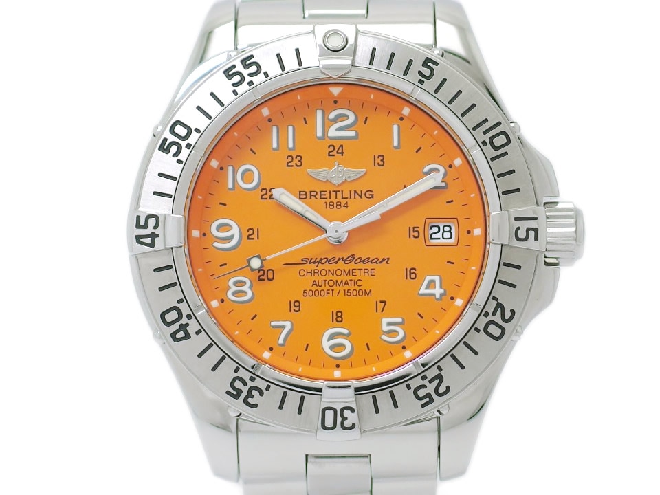 ブライトリング スーパーオーシャン 1500M オレンジ A17360 自動巻 OH