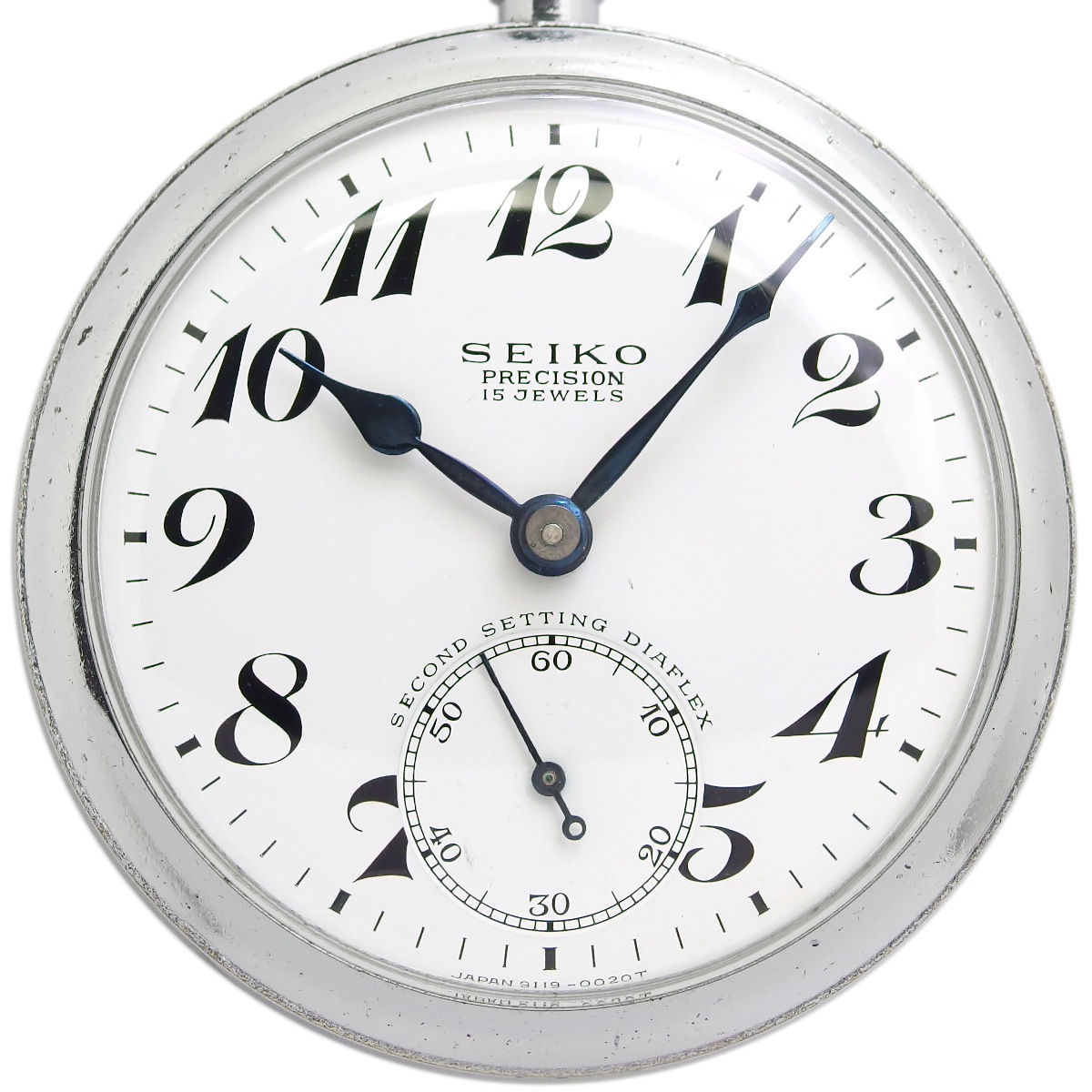 セイコー プレシジョン 懐中時計 阪急電鉄旧社章 青針 セコンド