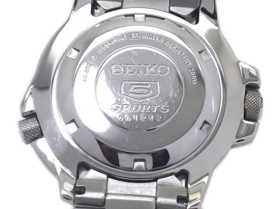 セイコー 5スポーツ 200m 逆輸入モデル 7S36-01E0 自動巻 USED
