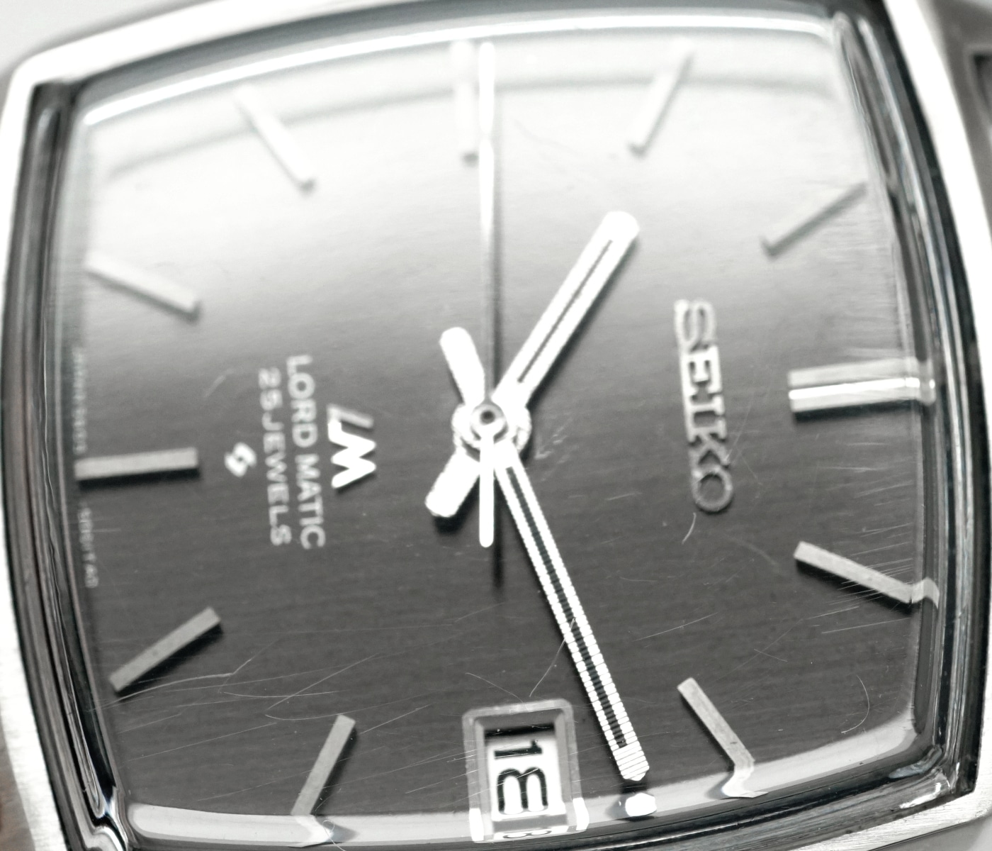 セイコー ロードマチック 5605-5000 スクエア型 グレー文字盤 自動巻