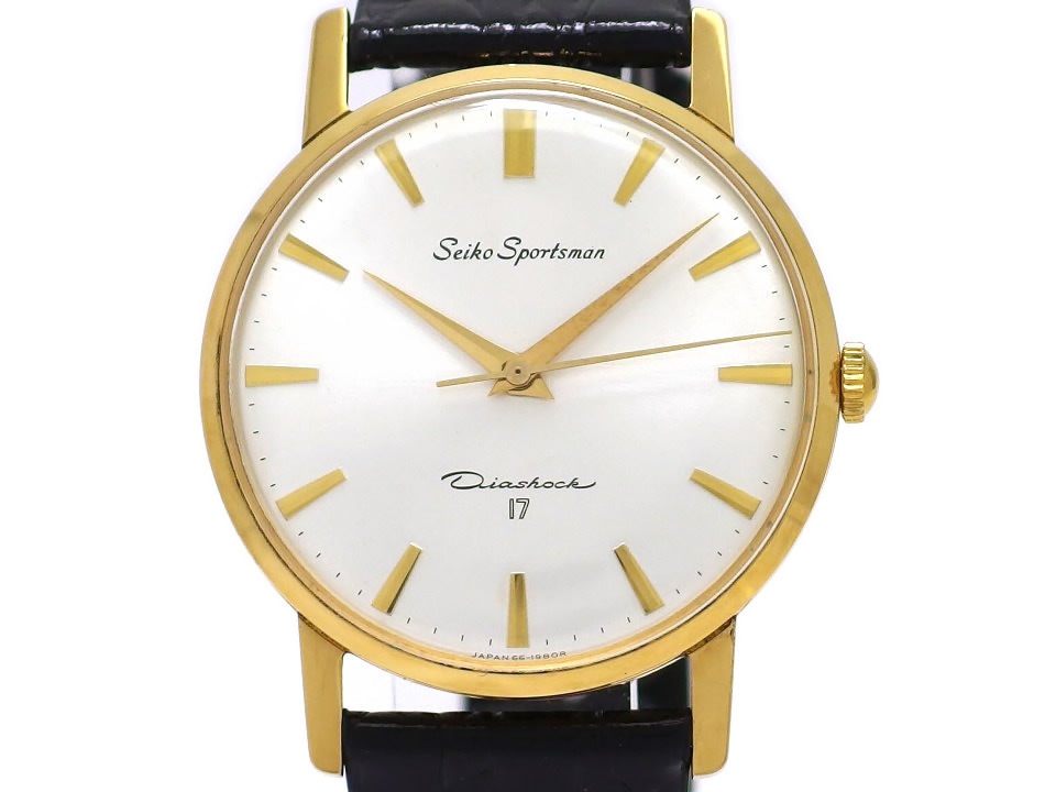 セイコー スポーツマン17 Ref.661990 金メッキ Cal.66A 17石 手巻 OH済