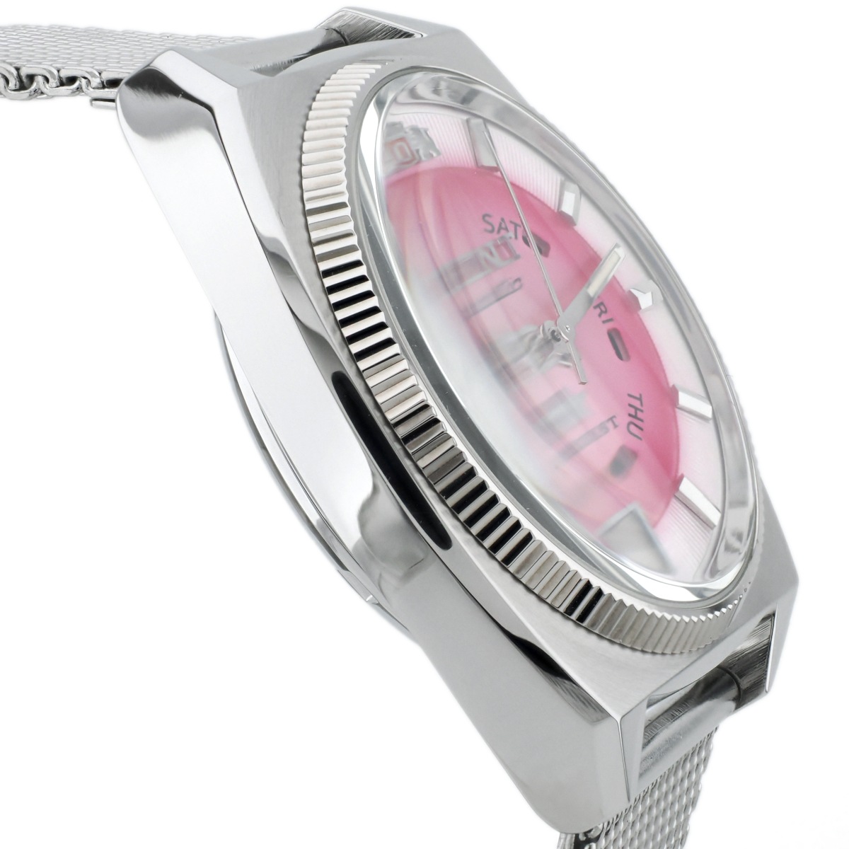 オリエント オートマチック デイデイト EM6C-C0 CA ピンク文字盤 Cal