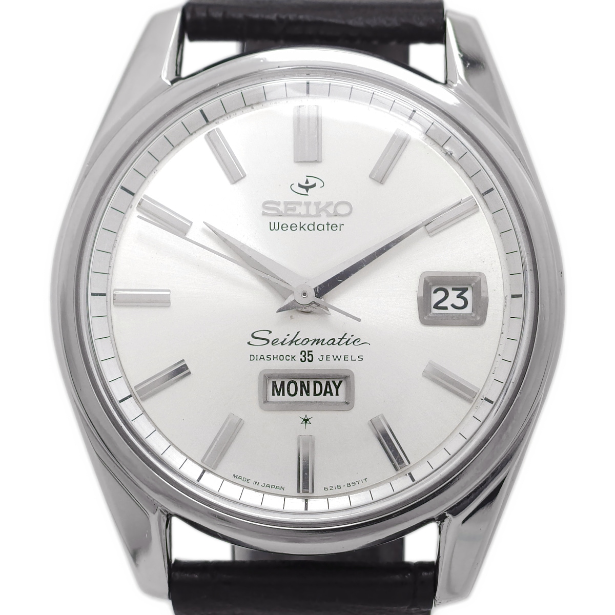 セイコー マチック ウィークデーター 6218-8971 AD文字盤 新品風防 35