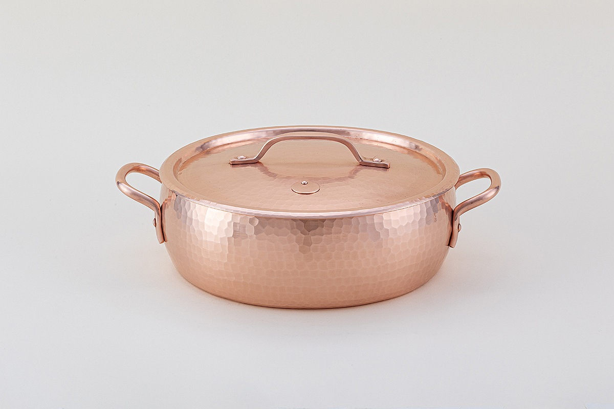 ゴールド 両手鍋 ブラウンハンドル マル九産業 ゴールド 両手鍋