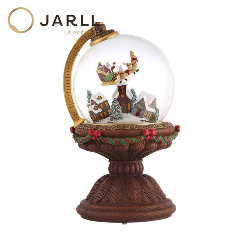 JARLL】スノードーム クリスマス サンタクロースと森の動物 高級