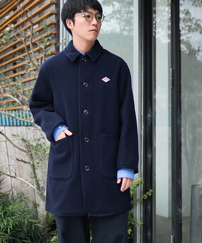 ◇[DT-A0540WLP]DANTON(ダントン) WOOL LIGHT PILE COVERALLS COAT