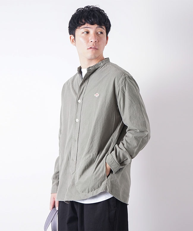 ◇[DT-B0280VSS]DANTON(ダントン) BAND COLLAR SHIRT L/S バンドカラー
