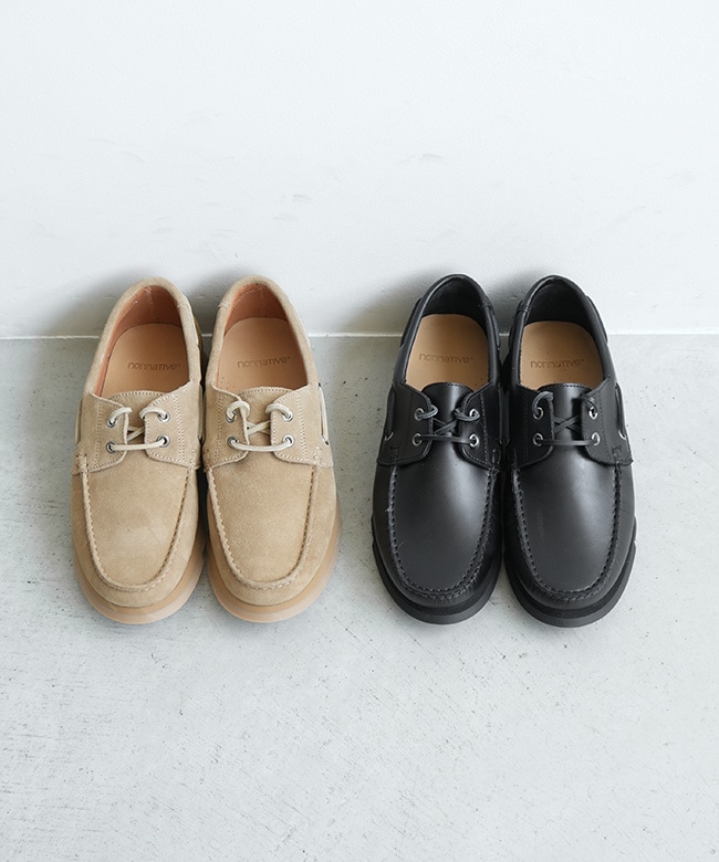 NN-F4604]nonnative(ノンネイティブ) OFFICER DECK SHOES COW LEATHER