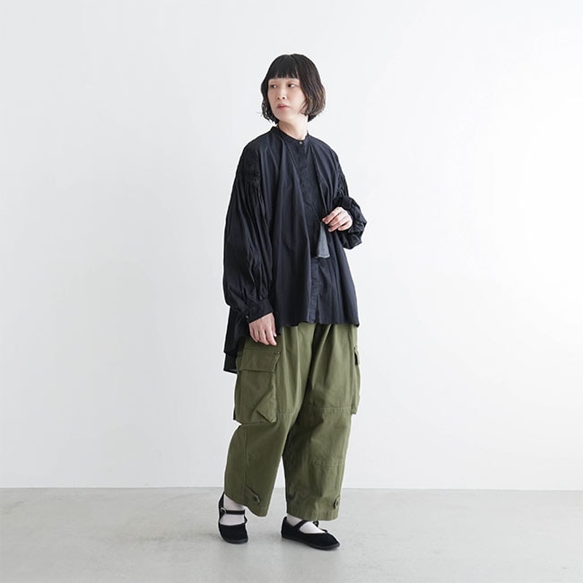 RB-FR0604PF]FIRMUM(フィルマム)ギャザーテーパードミリタリーパンツ