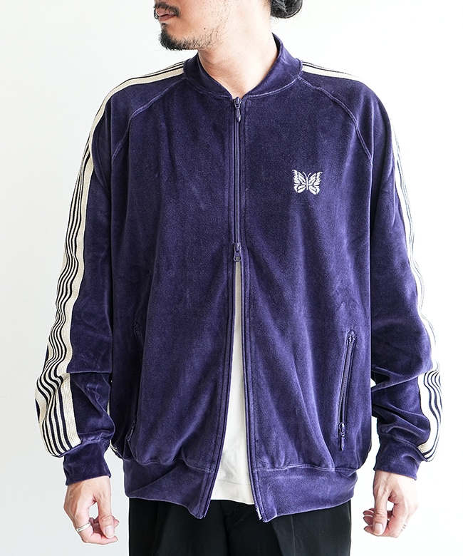 RW323]NEEDLES(ニードルズ) Rib Collar Track Jacket - C/PE Velour
