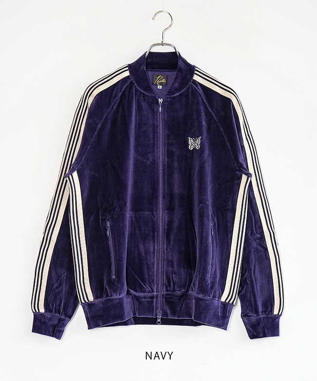 RW323]NEEDLES(ニードルズ) Rib Collar Track Jacket - C/PE Velour