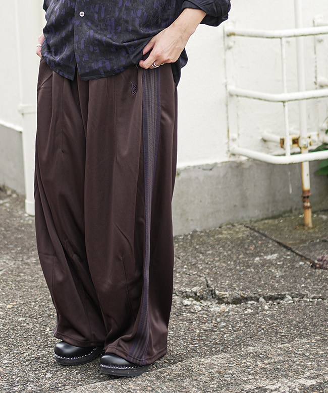 PU277]NEEDLES(ニードルズ) H.D.Track Pant - Poly Smooth ヒザデル