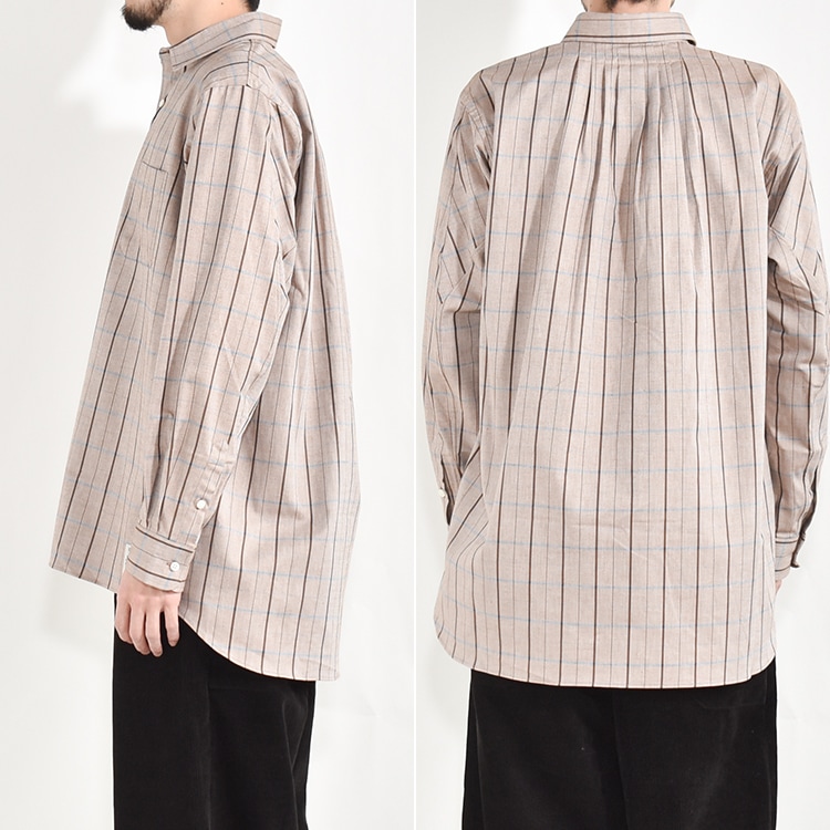 s-008a)SUNNY ELEMENT(サニーエレメント)Sleeping Shirt / Brown Check