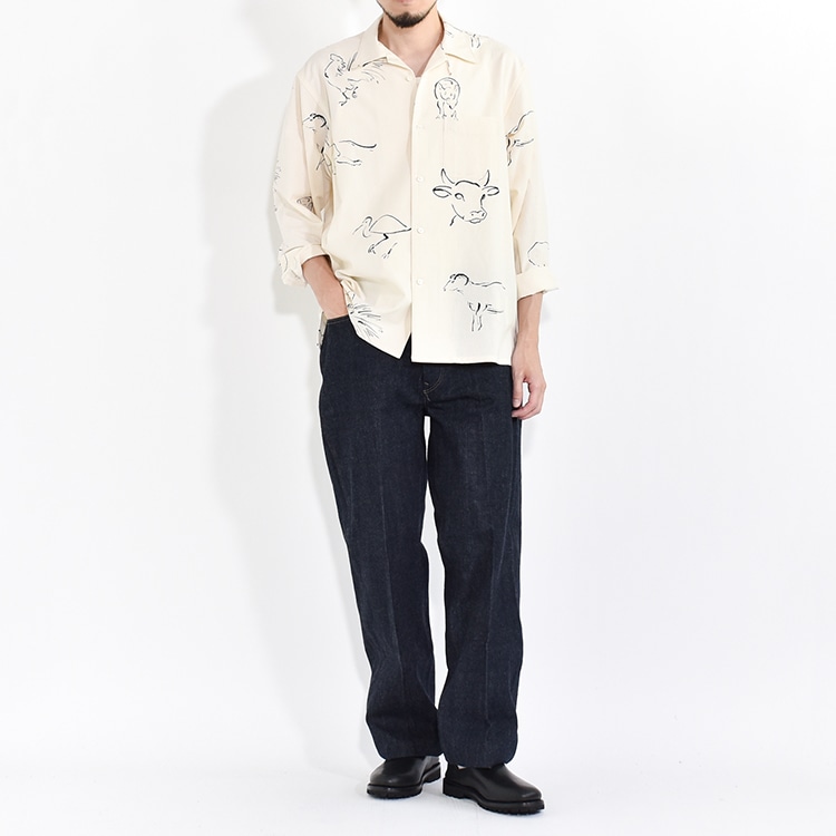 241OJ-SH03)OLD JOE(オールドジョー)ORIGINAL PRINTED OPEN COLLAR