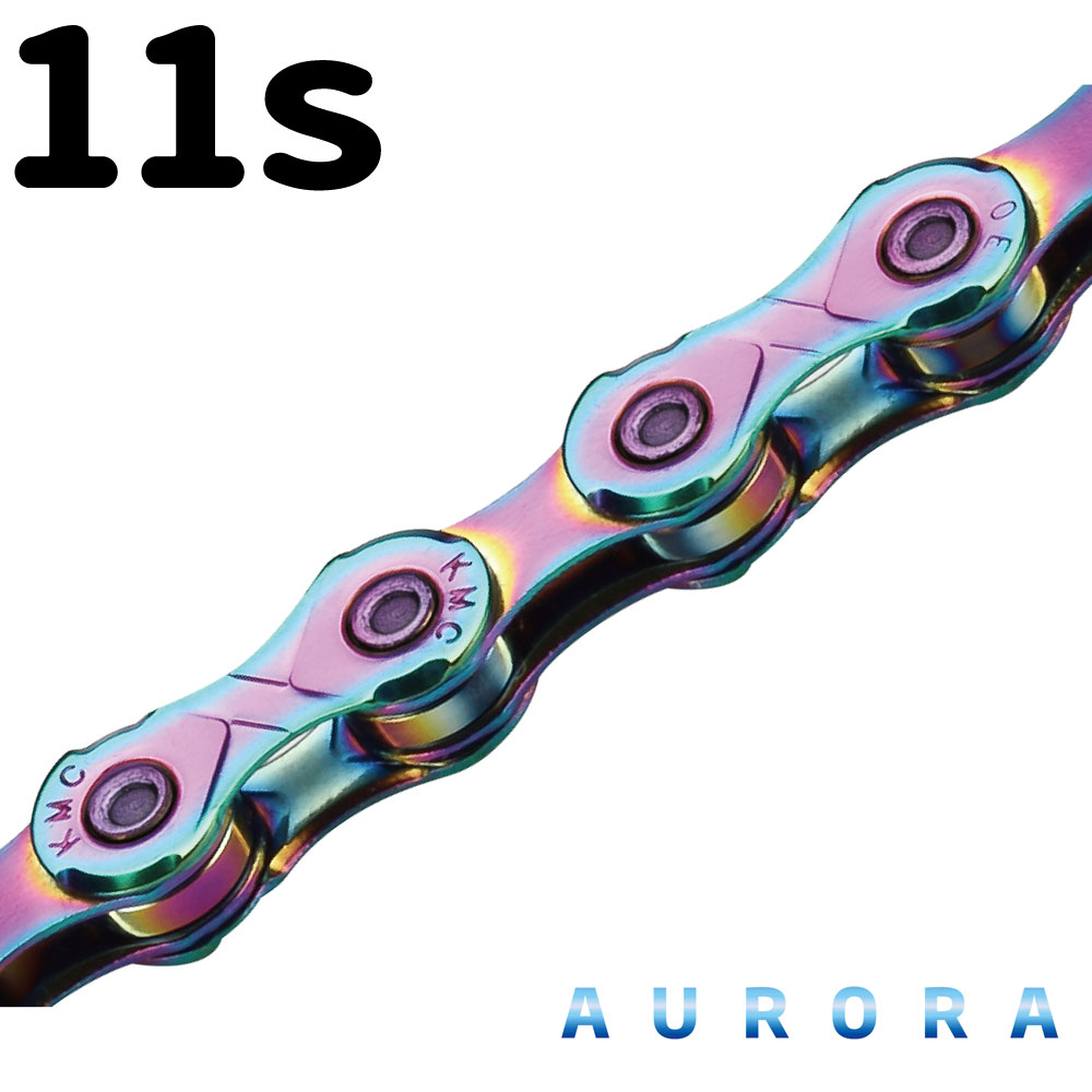 KMC X11 オーロラブルー 11段用 チェーン シマノ、スラム