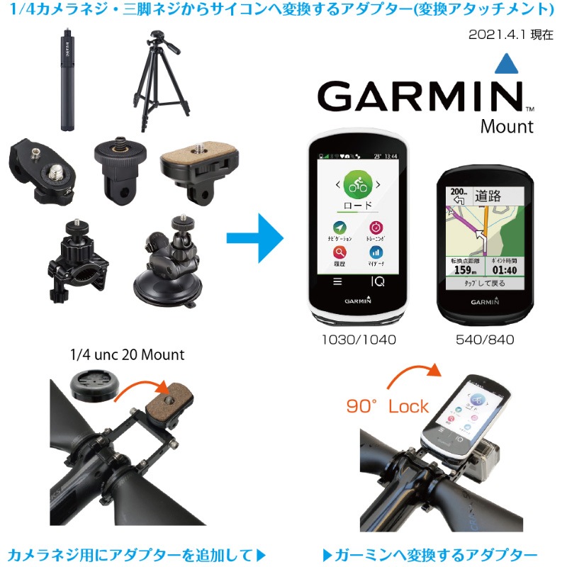 レックマウント CN-GM ガーミン 用サイクルコンピューターアダプター(1