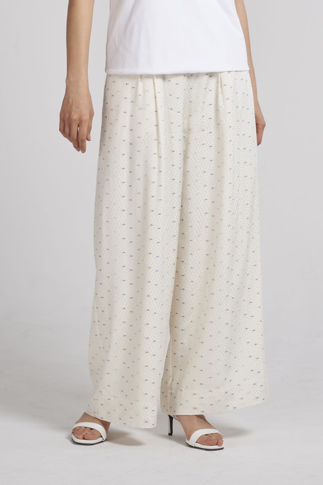 yori shiroconラメチップバギーパンツ36