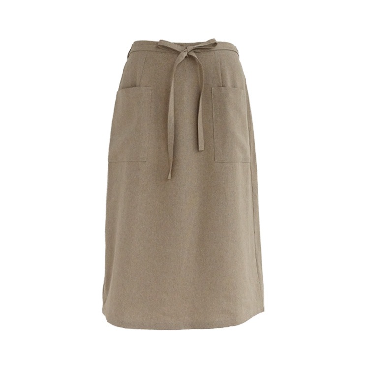 シャンブレートロ ラップロングエプロン｜Y's for living +fabric