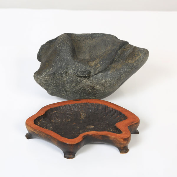 水石：揖斐川石 茅舎【現品】*資材 いびがわ くずや | 水石・飾り石