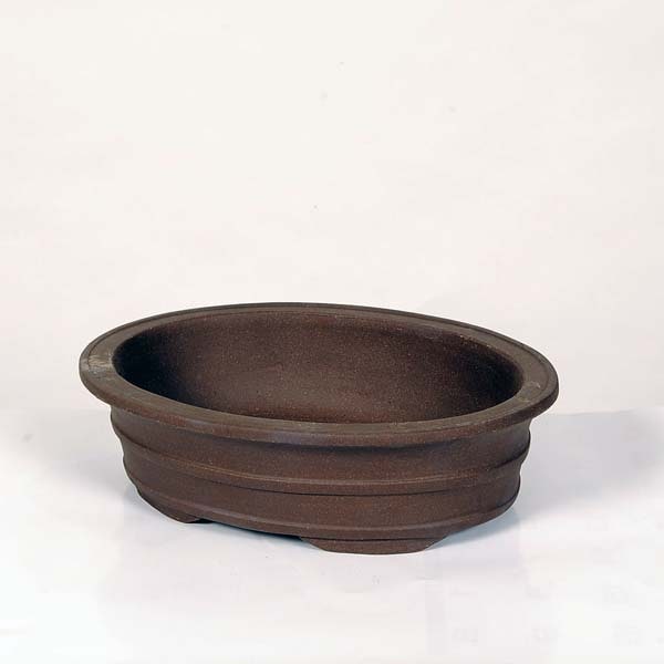 特価：中国製小判反形中帯鉢 9号*資材 | 盆栽鉢・水盤,お買い得鉢,土物