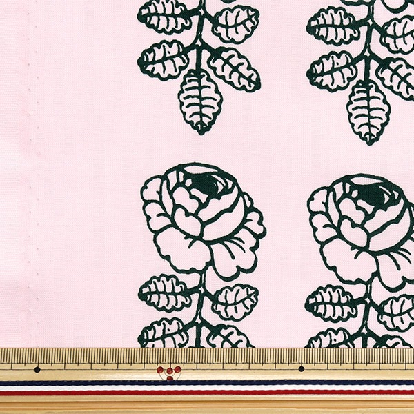 数量5から】 生地 『マリメッコ ヴィヒキルース ピンク×グリーン