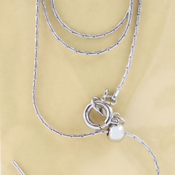 手芸金具 『スライドスルー2 50cm ニッケルフリー シルバー』 ビーズ