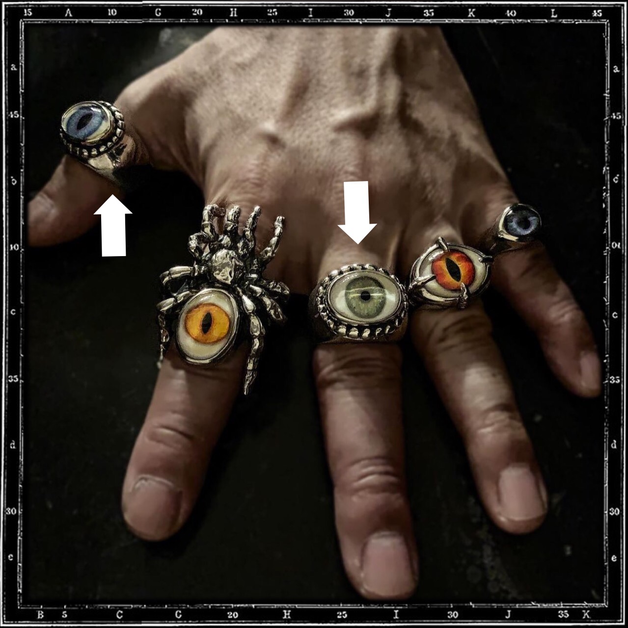 HEAVY BEADED EYE RING | クレイジーピッグ公式オンラインストア