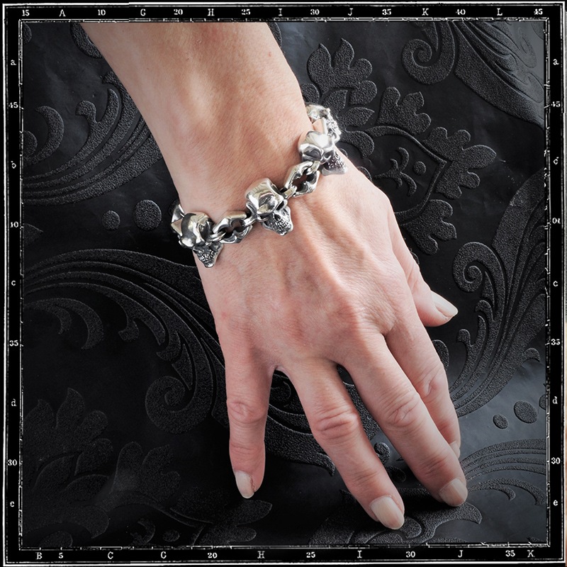 SKULL & LINK BRACELET | クレイジーピッグ公式オンラインストア