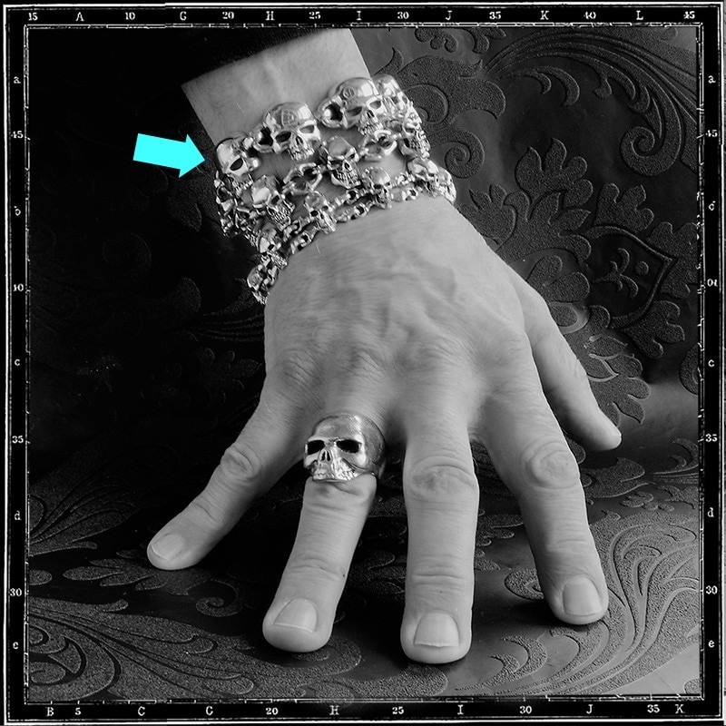 EVIL SKULL LINK BRACELET | クレイジーピッグ公式オンラインストア